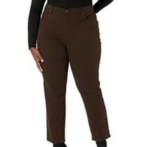 Gloria Vanderbilt Amanda Classic Rise Original Slimming Jean in Coffee Roast New - Picture 1 of 2
